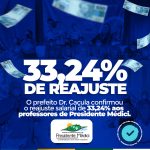 Dr. Caçula garante reajuste salarial de 33,24% dos professores municipais em 2022